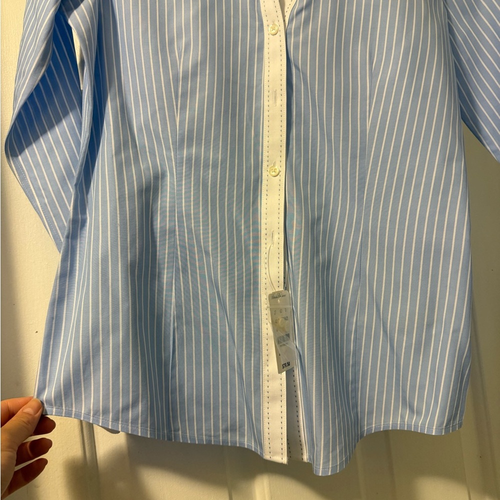 Brooks Brothers Light Blue Striped Dress Shirt - Picture 3 of 4